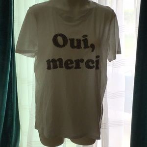 H&M white graphic t shirt